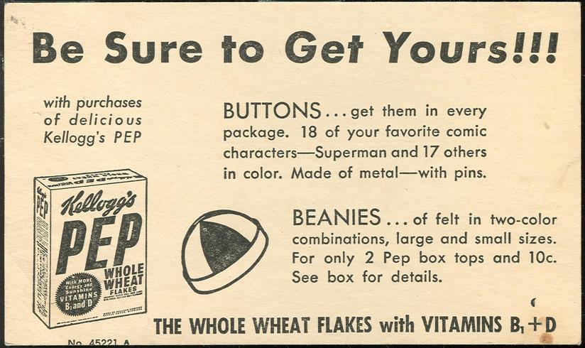 Advertisement For Kellogg S Pep Cereal